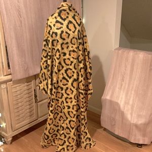Leopard print Snuggie type blanket